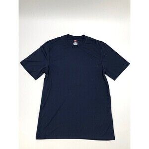 HANES 2-Pack Navy Cool-Dri Short-Sleeve Crew-Neck size Medium